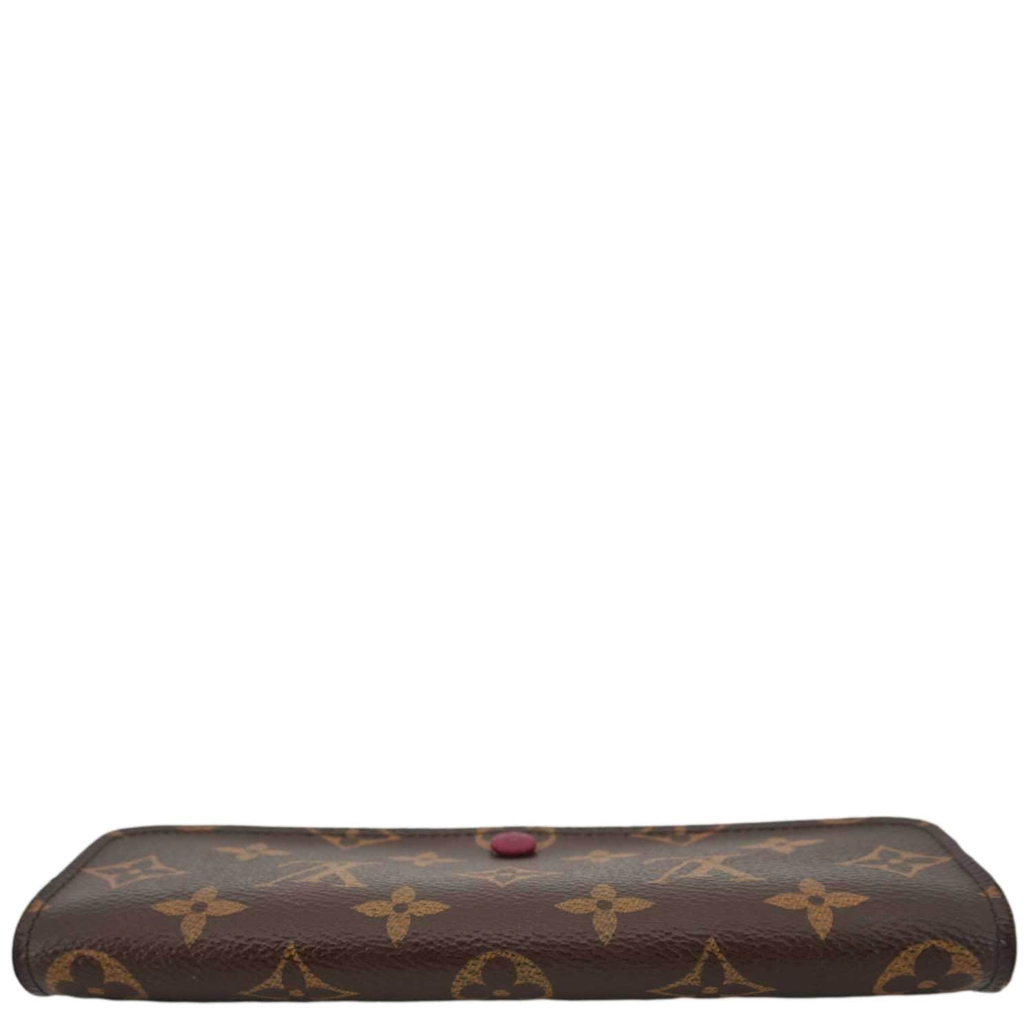 LOUIS VUITTON Emilie Monogram Canvas Wallet Fuchsia