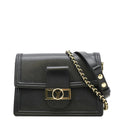 LOUIS VUITTON Dauphine MM Epi Leather Shoulder Bag Black