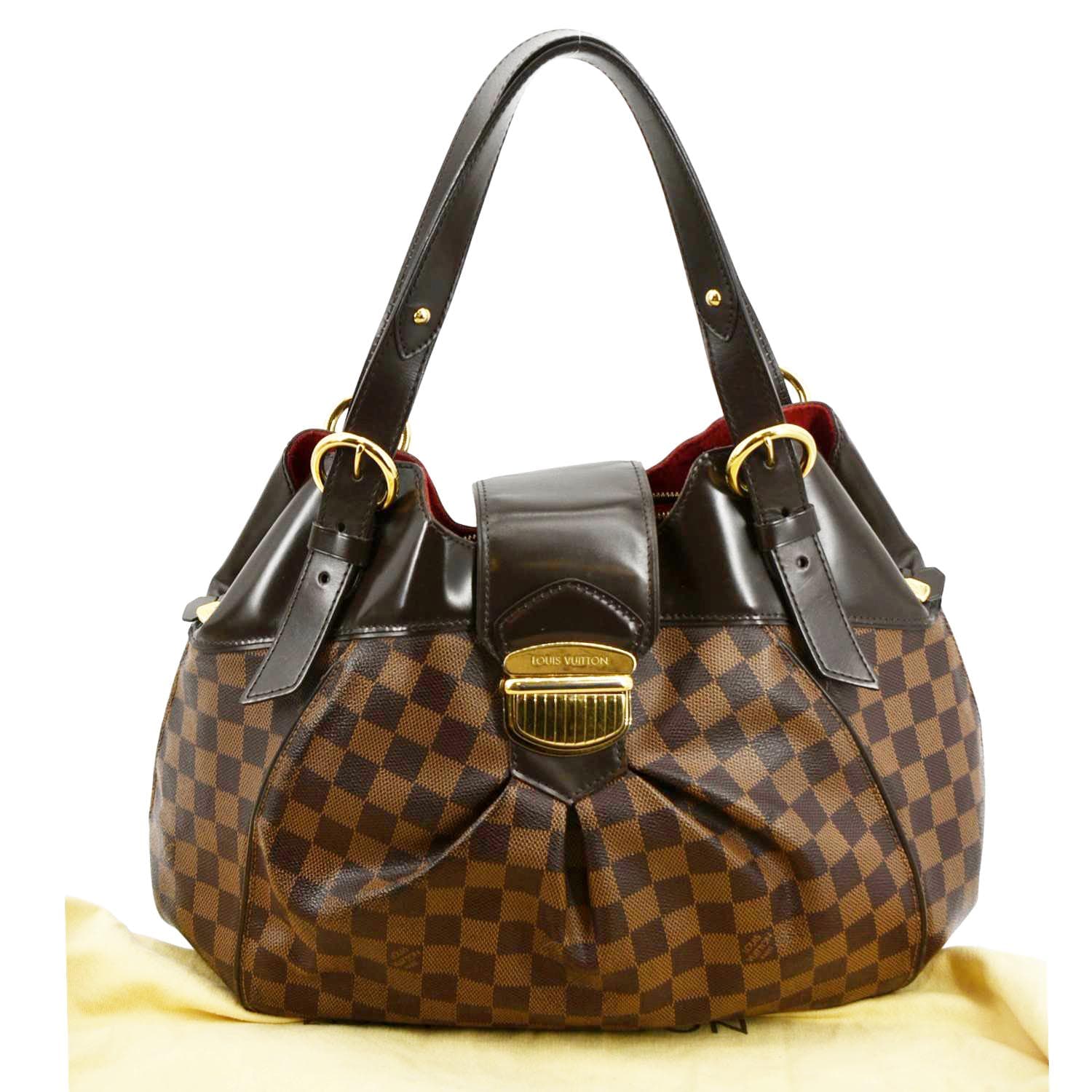 LOUIS VUITTON Sistina GM Damier Ebene Shoulder Bag Brown