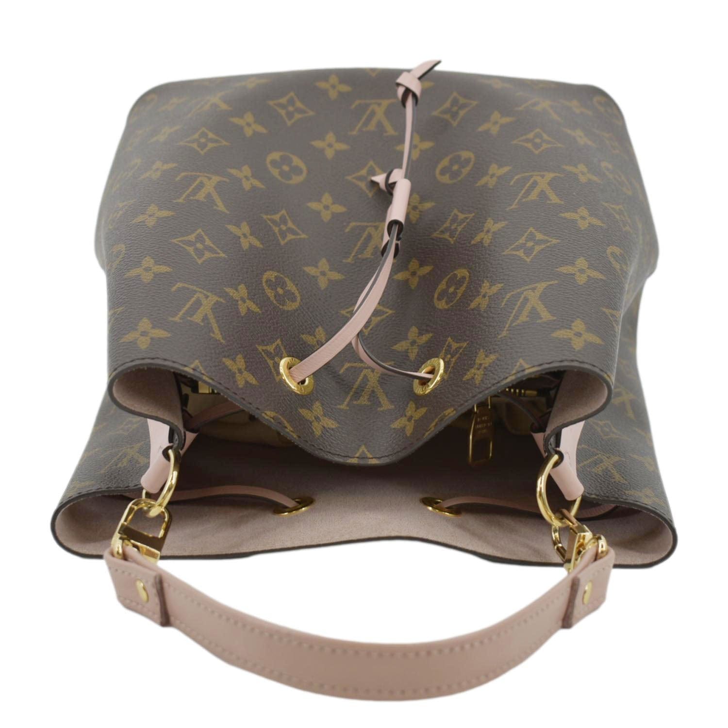 LOUIS VUITTON Neonoe Monogram Canvas Hobo Bag Rose Ballerine