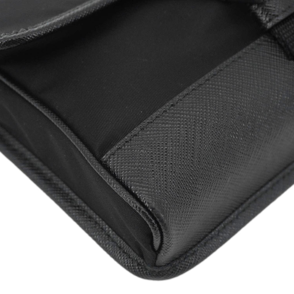 PRADA Re-Nylon Saffiano Smartphone Case Shoulder Bag Black
