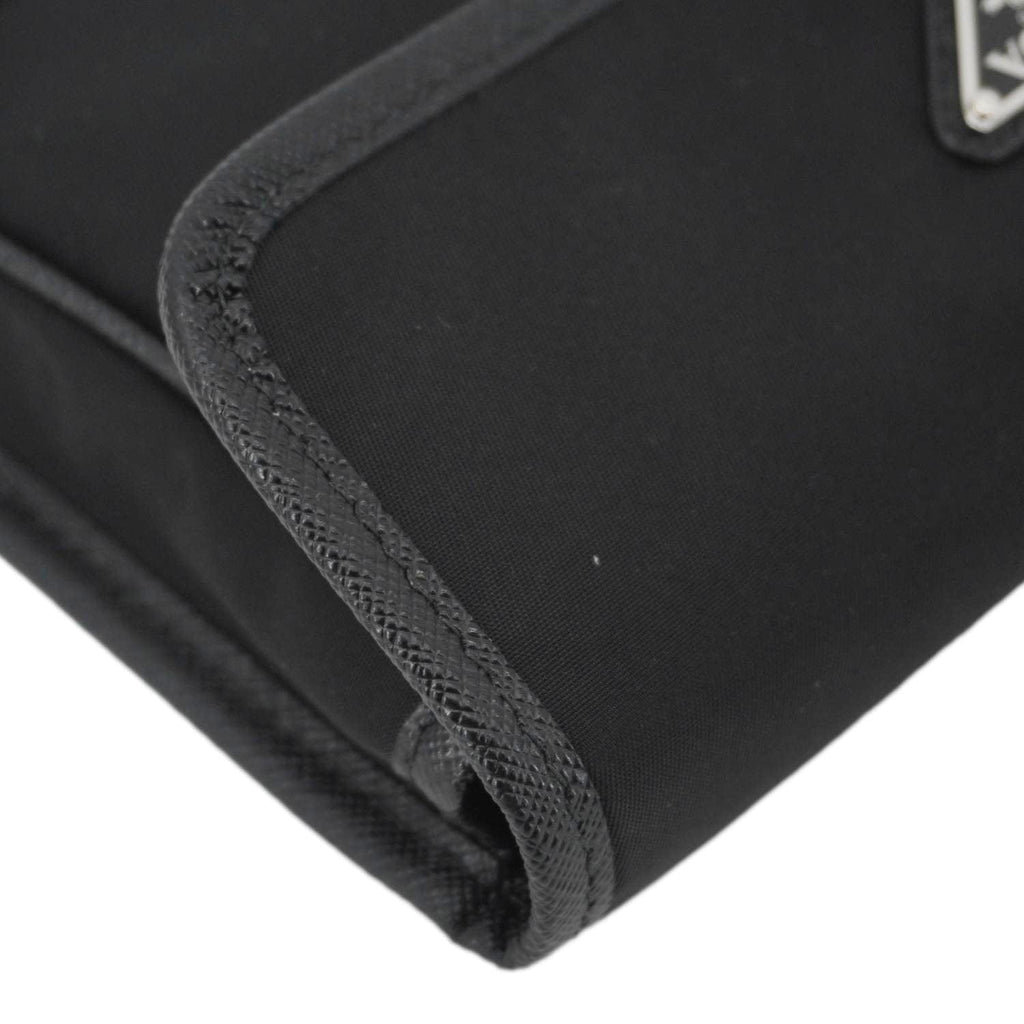 PRADA Re-Nylon Saffiano Smartphone Case Shoulder Bag Black