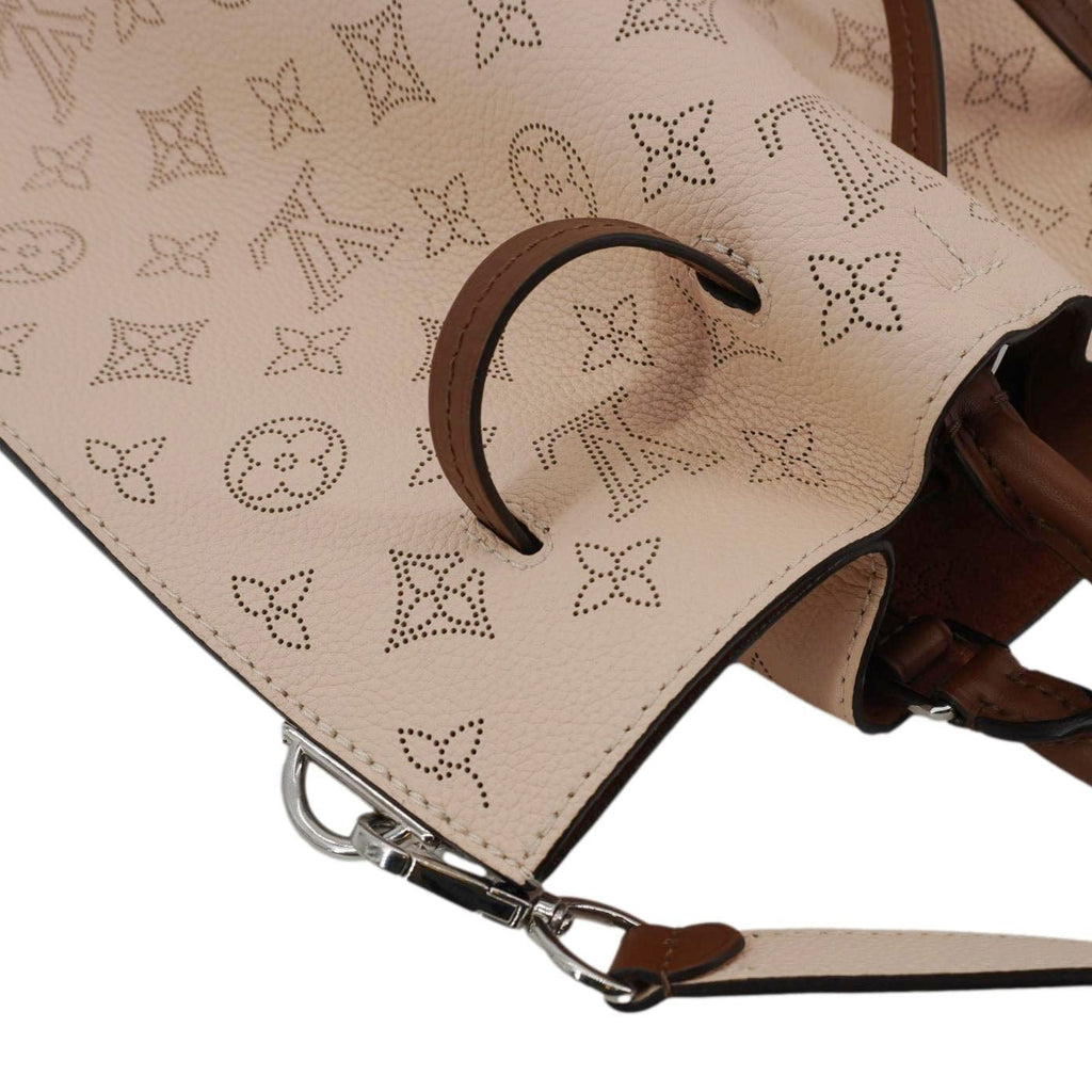 LOUIS VUITTON Girolata Monogram Mahina Leather Shoulder Bag Peach