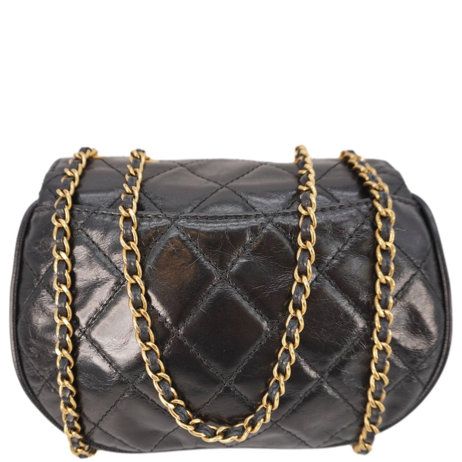 Chanel Bubble CC Aged Calfskin Small Crossbody Bag Black