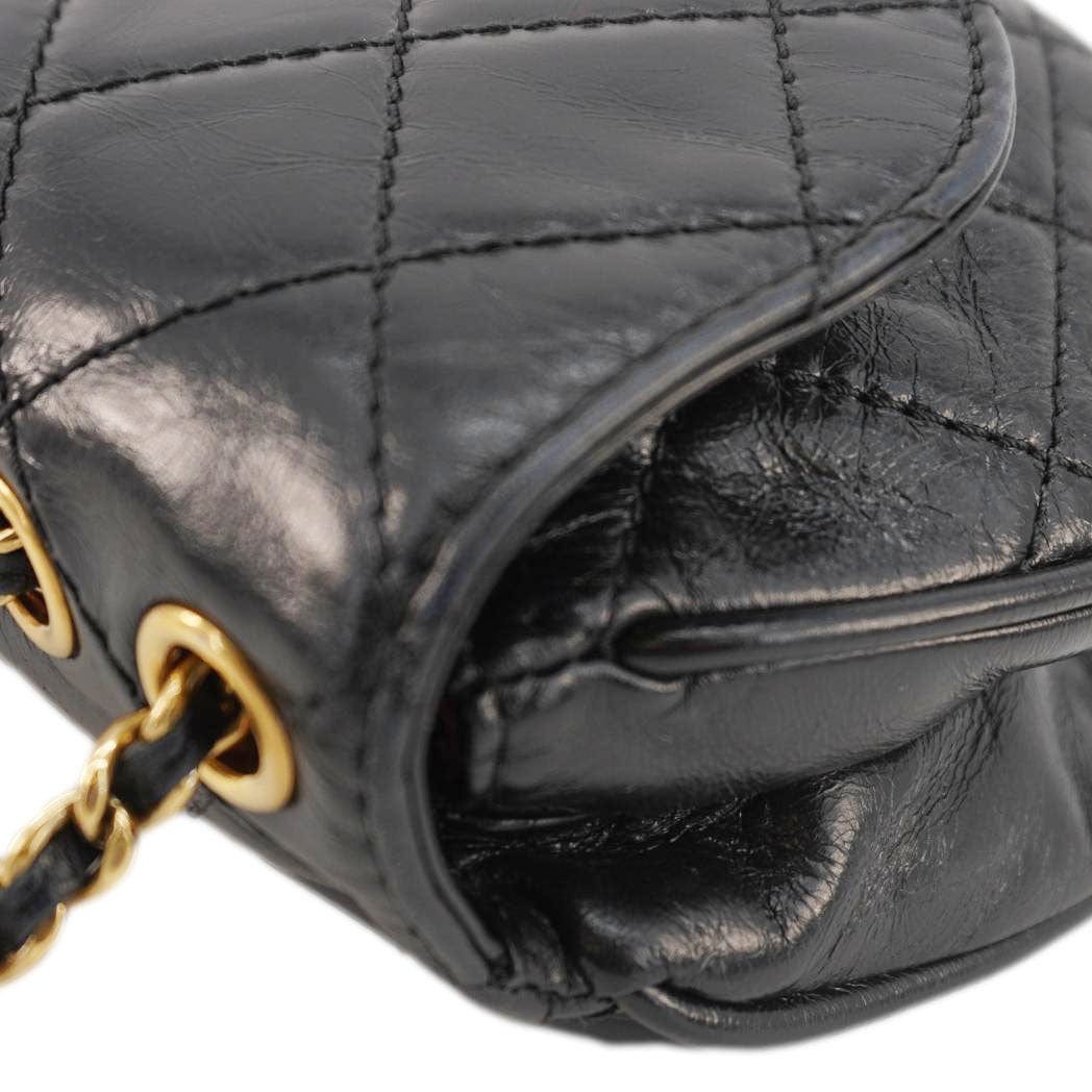 Chanel Bubble CC Aged Calfskin Small Crossbody Bag Black