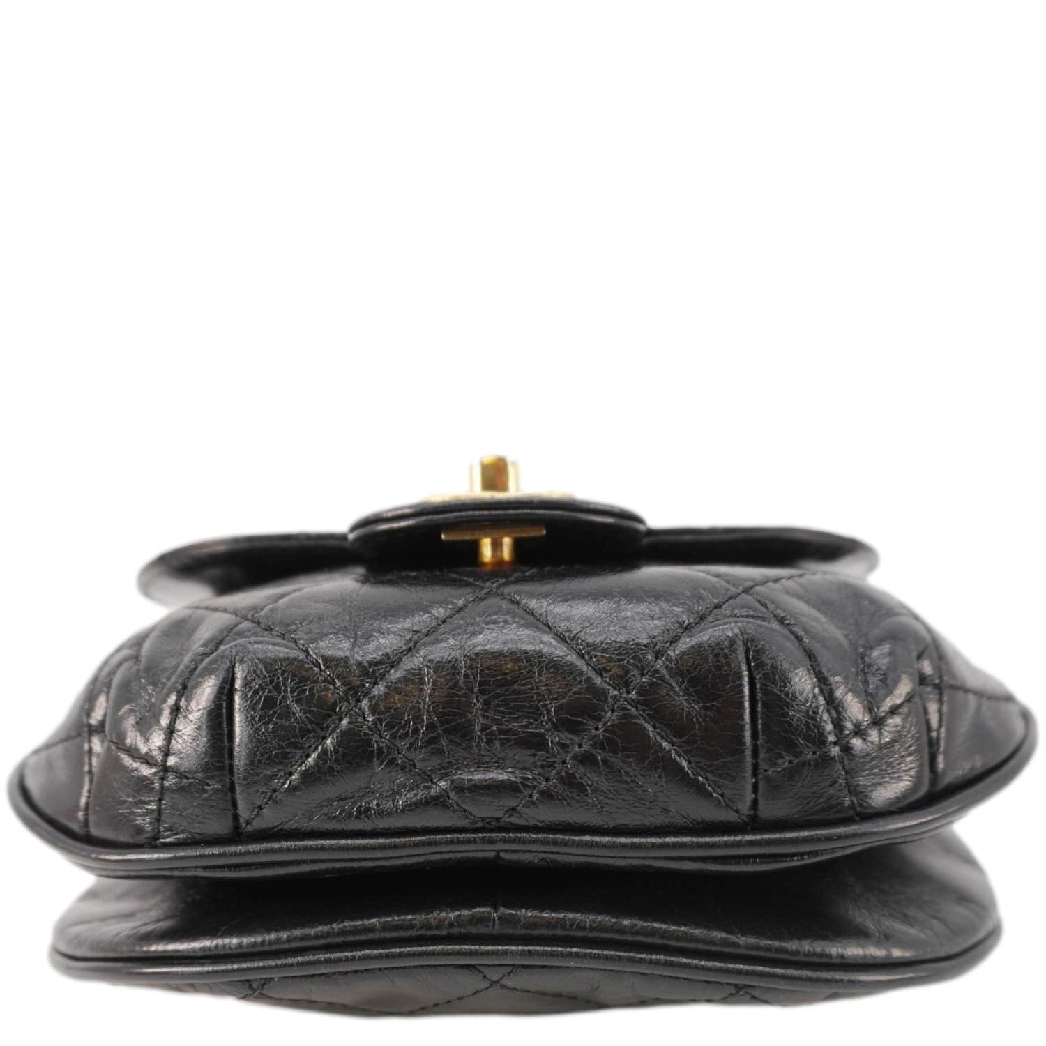 Chanel Bubble CC Aged Calfskin Small Crossbody Bag Black