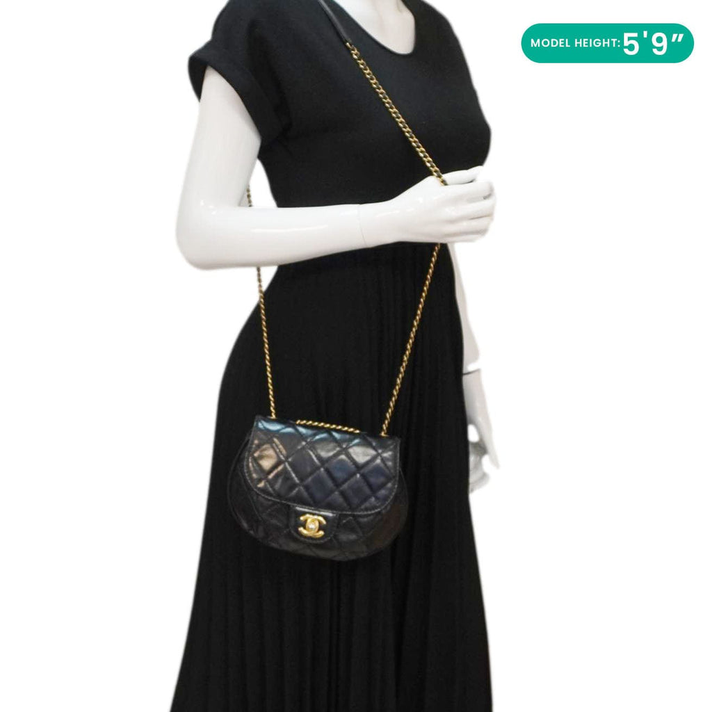 Chanel Bubble CC Aged Calfskin Small Crossbody Bag Black