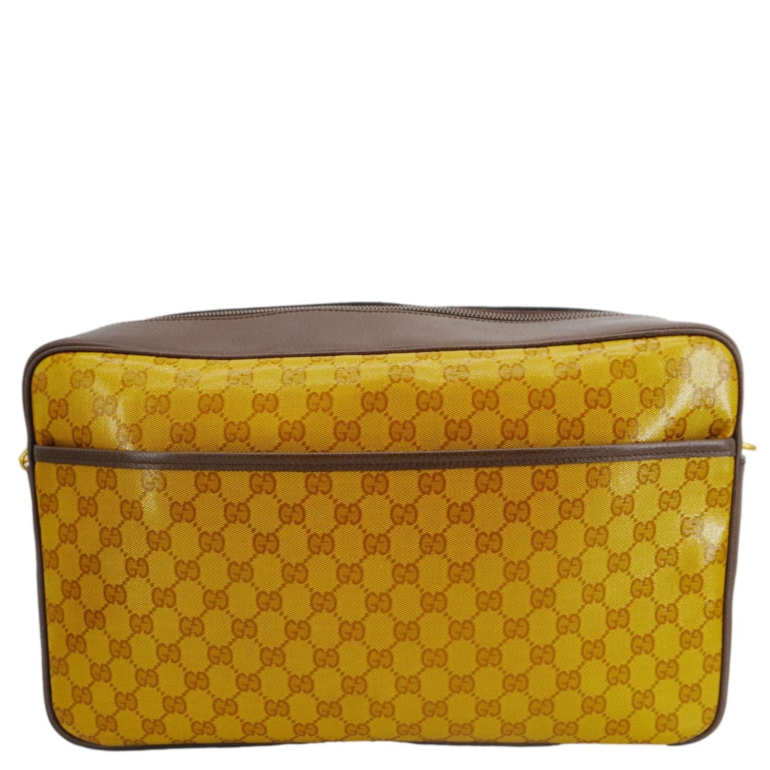 GUCCI X ADIDAS Web Gucci Crystal Canvas Messenger Bag Brown 702430