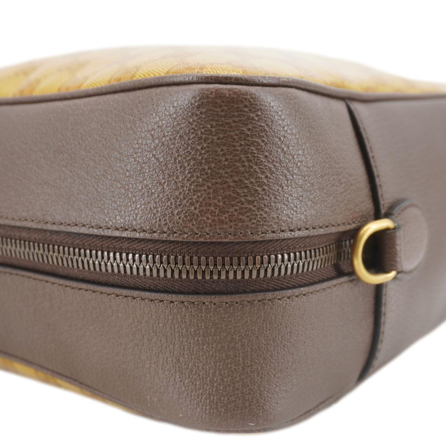 GUCCI X ADIDAS Web Gucci Crystal Canvas Messenger Bag Brown 702430