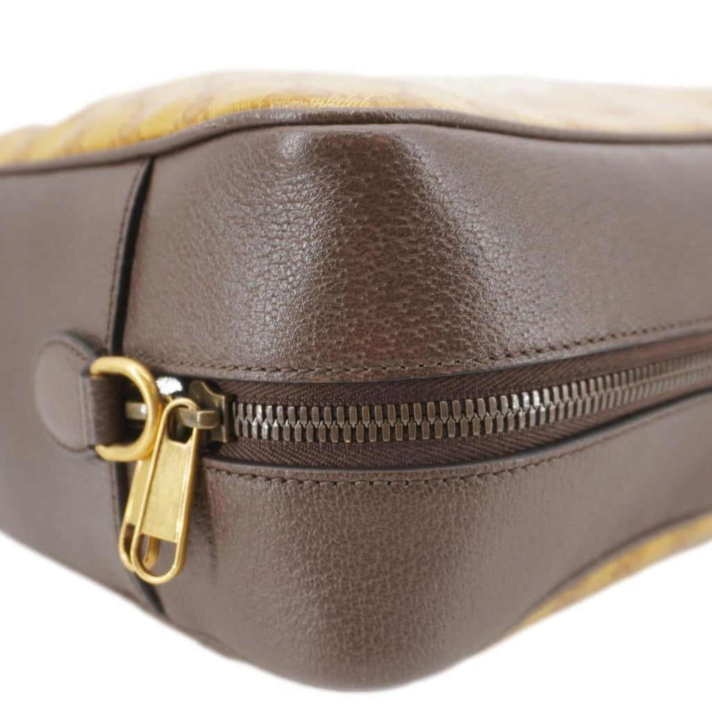 GUCCI X ADIDAS Web Gucci Crystal Canvas Messenger Bag Brown 702430