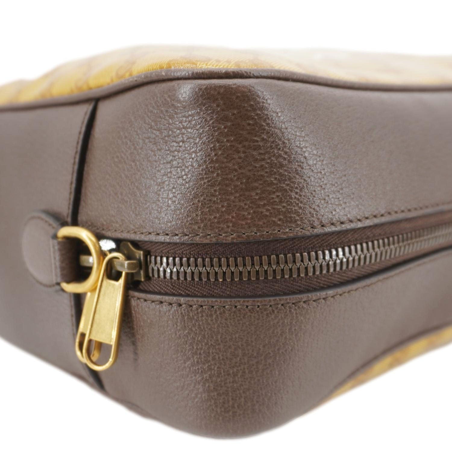 GUCCI X ADIDAS Web Gucci Crystal Canvas Messenger Bag Brown 702430