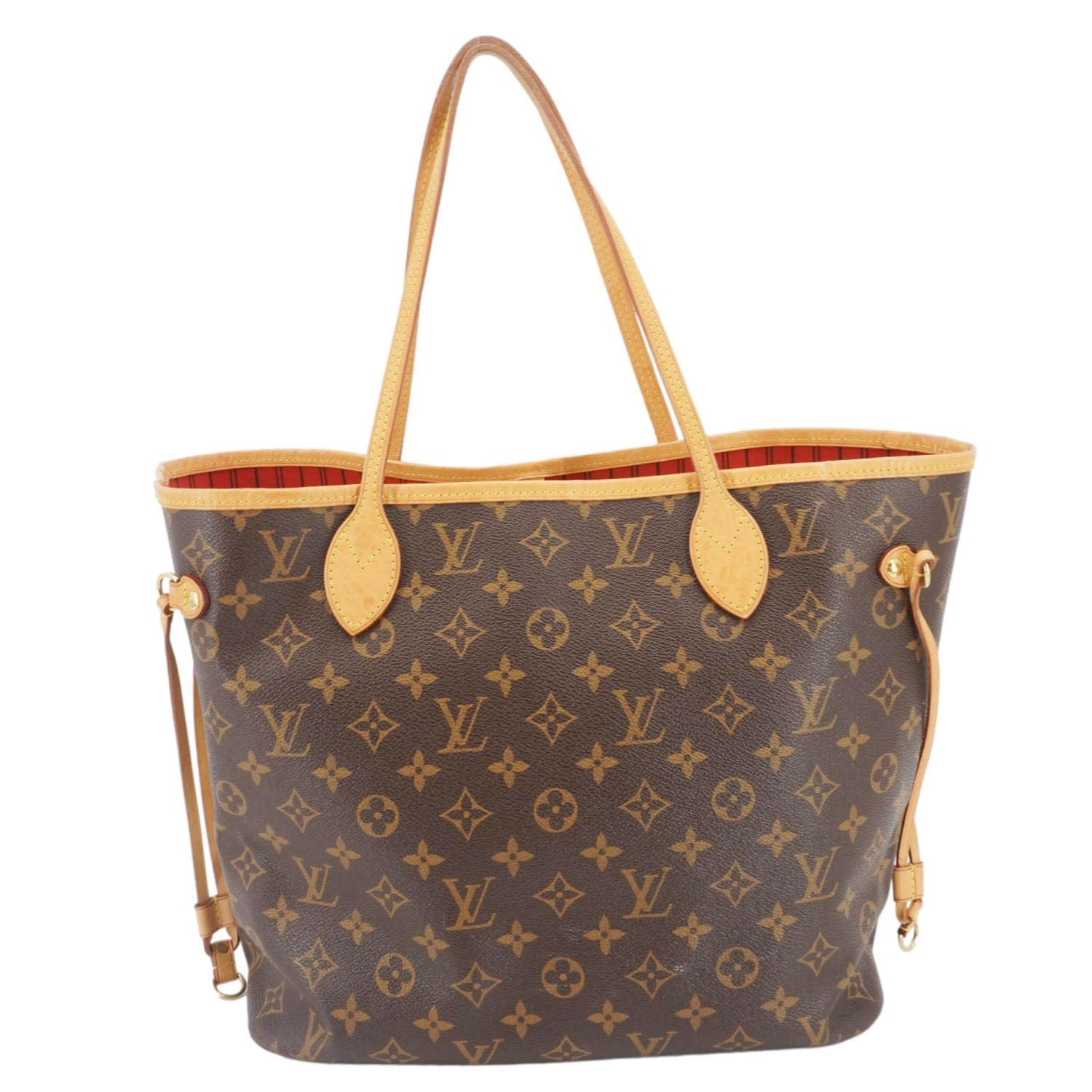 LOUIS VUITTON Neverfull MM Monogram Canvas Shoulder Bag Brown