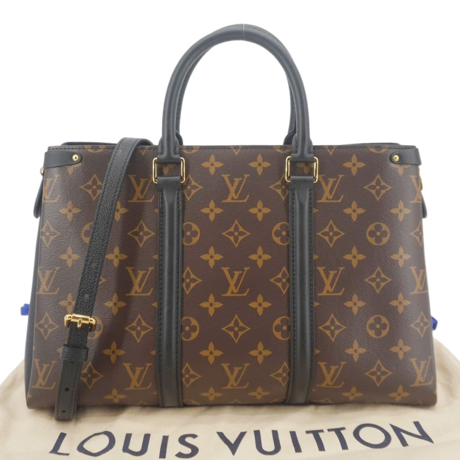 LOUIS VUITTON Soufflot MM Monogram Canvas Shoulder Bag Brown