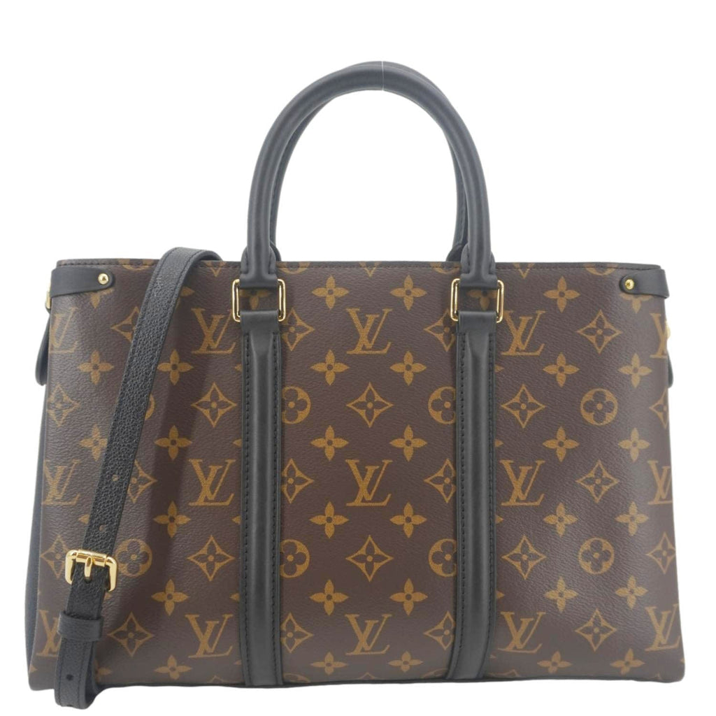 LOUIS VUITTON Soufflot MM Monogram Canvas Shoulder Bag Brown