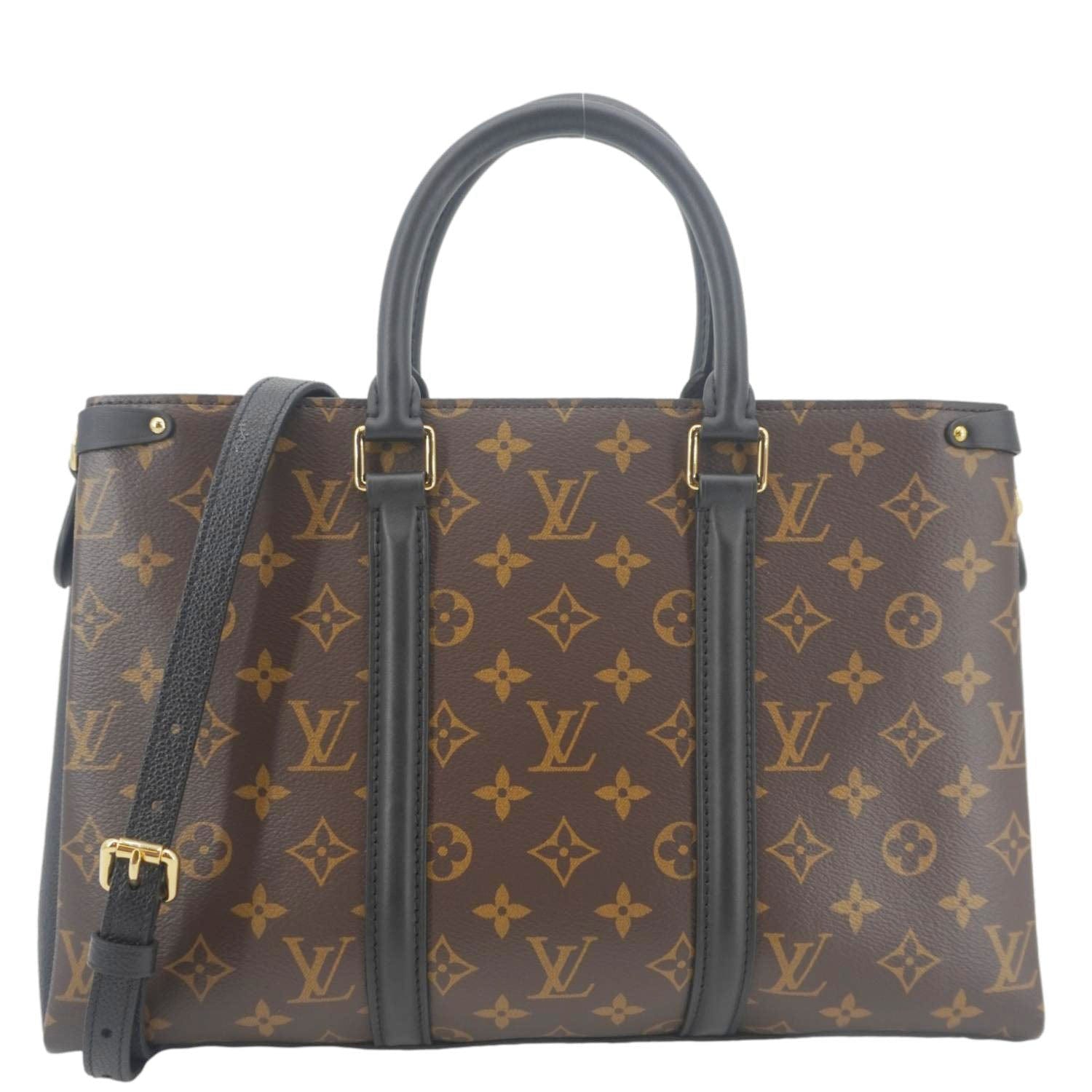 LOUIS VUITTON Soufflot MM Monogram Canvas Shoulder Bag Brown