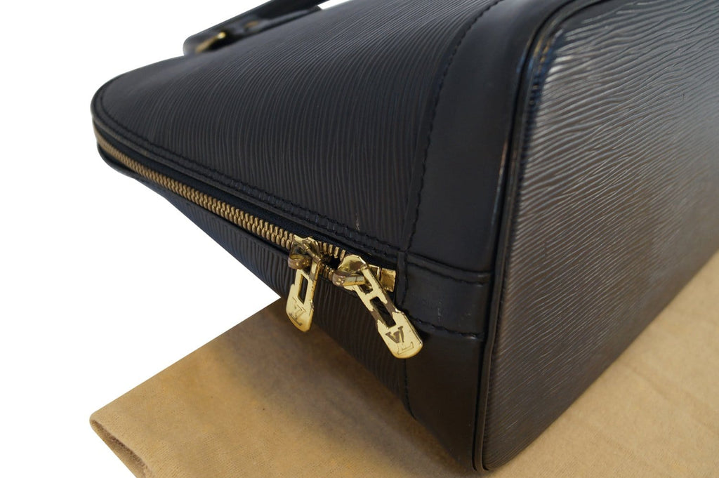 LOUIS VUITTON Epi Leather Alma PM Black Satchel Handbag