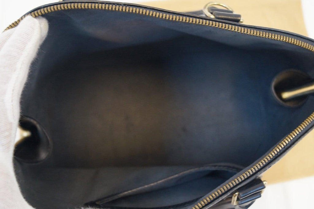 LOUIS VUITTON Epi Leather Alma PM Black Satchel Handbag