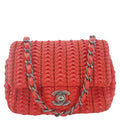 Chanel Paris Seoul Crotch Mini Lambskin Leather Shoulder Bag Red