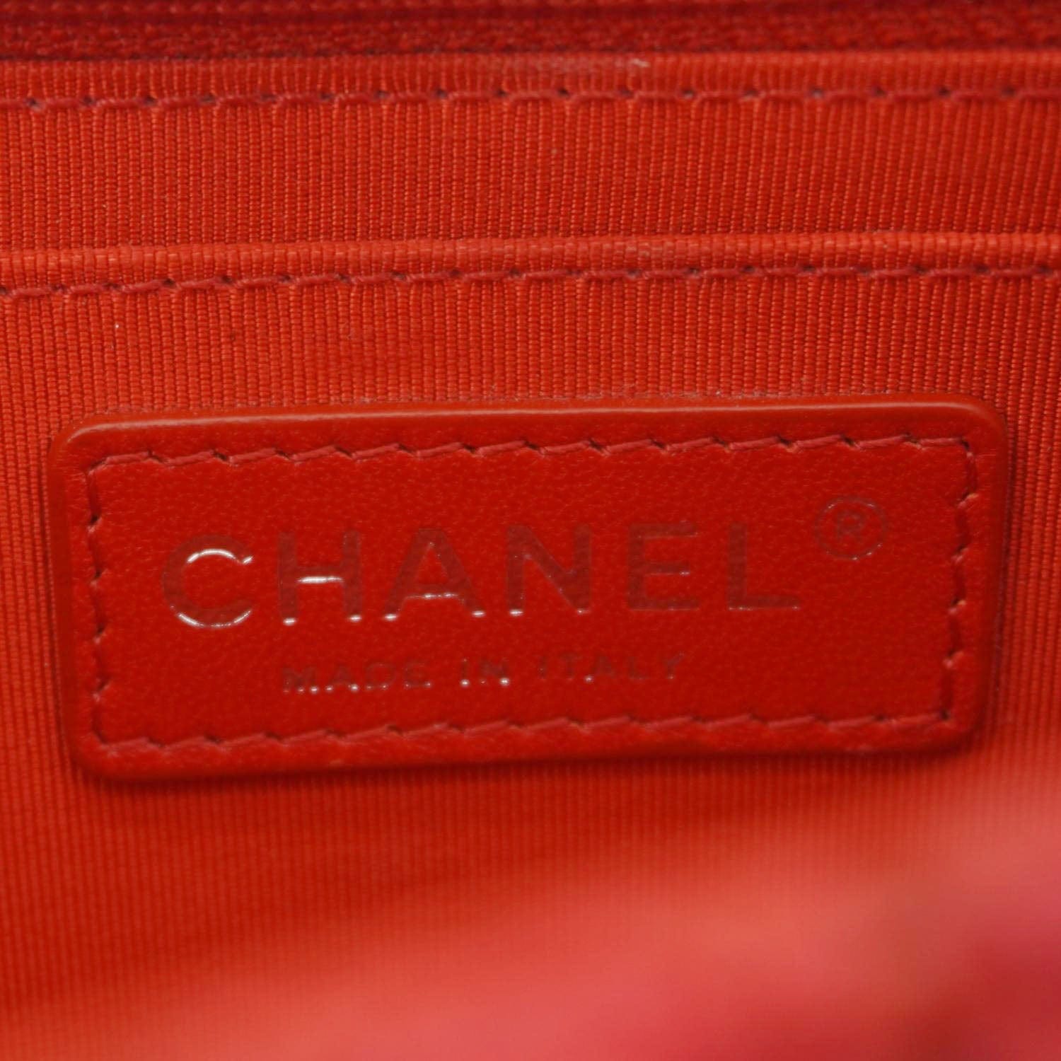 Chanel Paris Seoul Crotch Mini Lambskin Leather Shoulder Bag Red