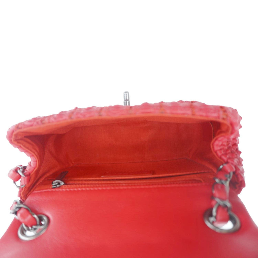 Chanel Paris Seoul Crotch Mini Lambskin Leather Shoulder Bag Red