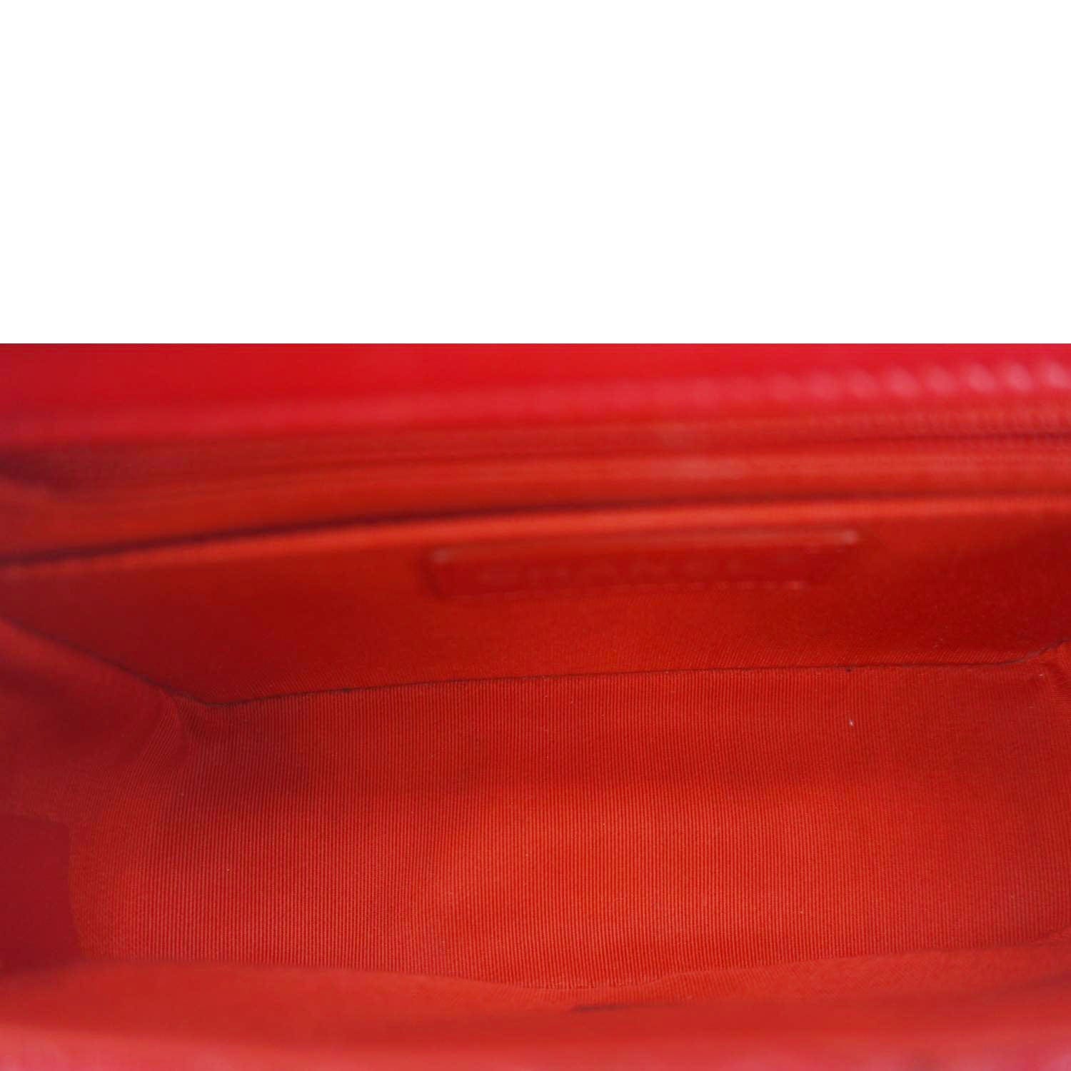 Chanel Paris Seoul Crotch Mini Lambskin Leather Shoulder Bag Red