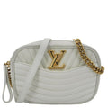 LOUIS VUITTON New Wave Quilted Calfskin Leather Camera Bag White