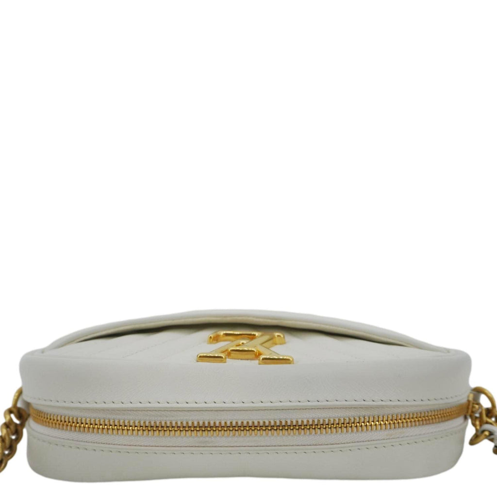 LOUIS VUITTON New Wave Quilted Calfskin Leather Camera Bag White