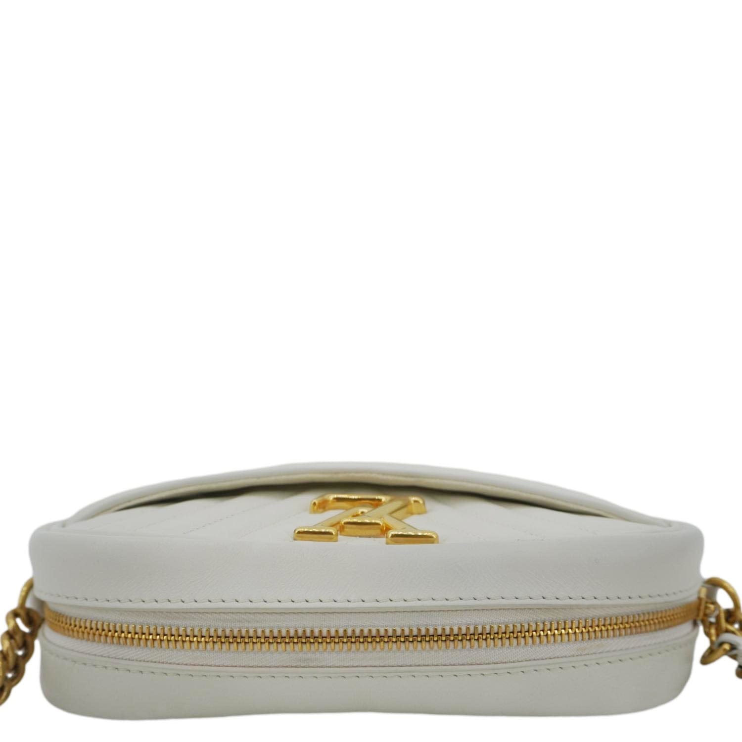 LOUIS VUITTON New Wave Quilted Calfskin Leather Camera Bag White