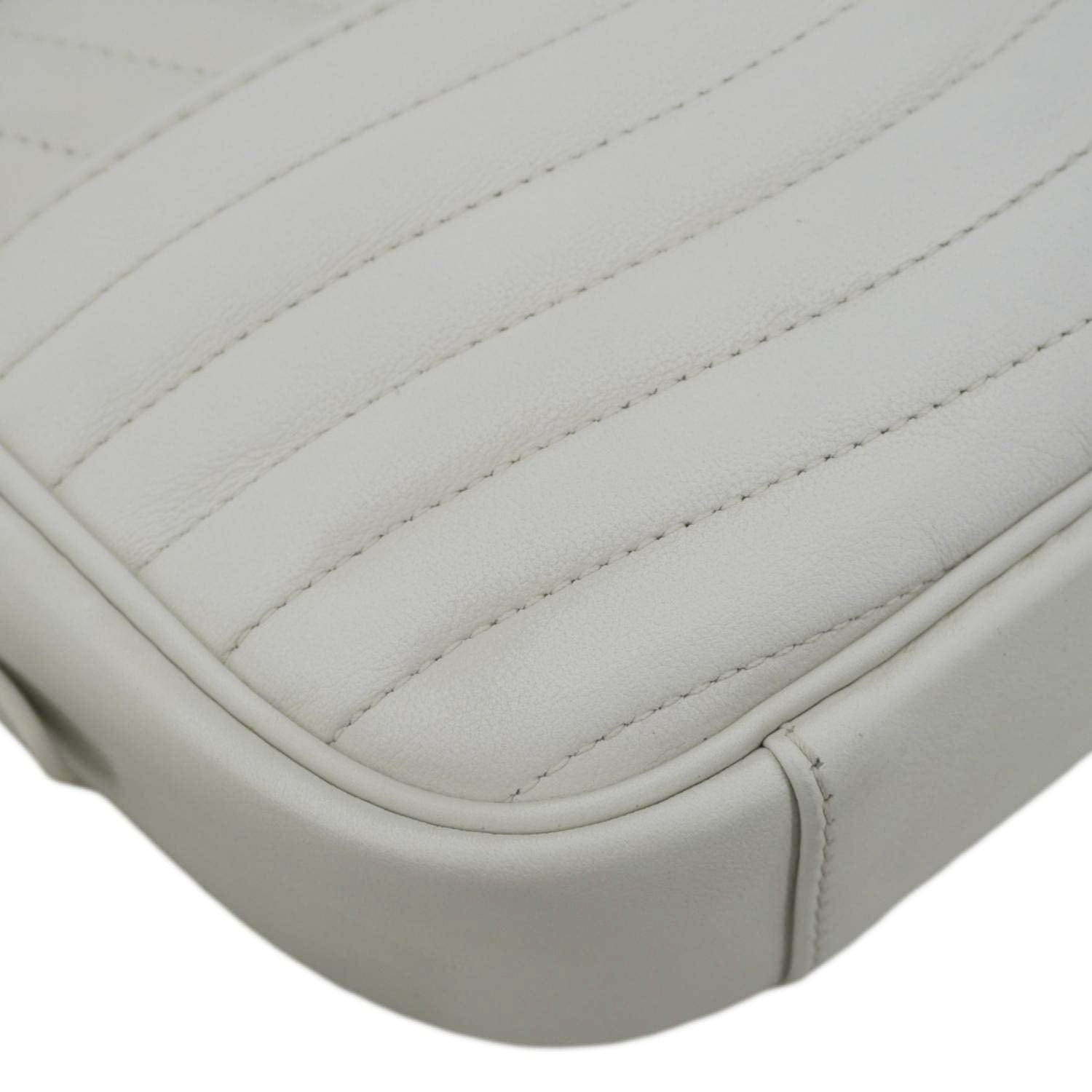 LOUIS VUITTON New Wave Quilted Calfskin Leather Camera Bag White