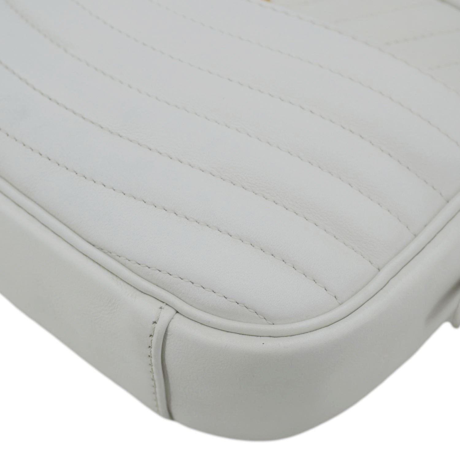 LOUIS VUITTON New Wave Quilted Calfskin Leather Camera Bag White