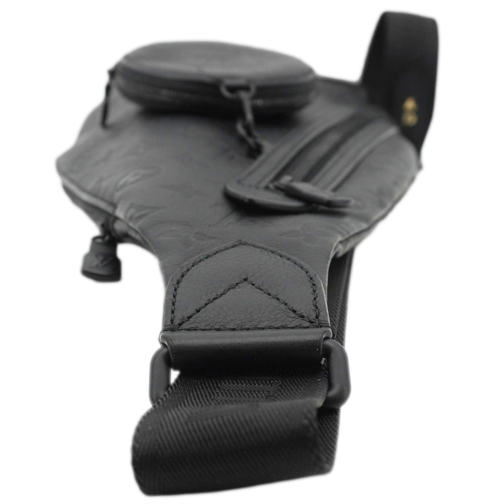 LOUIS VUITTON Duo Slingbag Taigarama Crossbody Bag Black