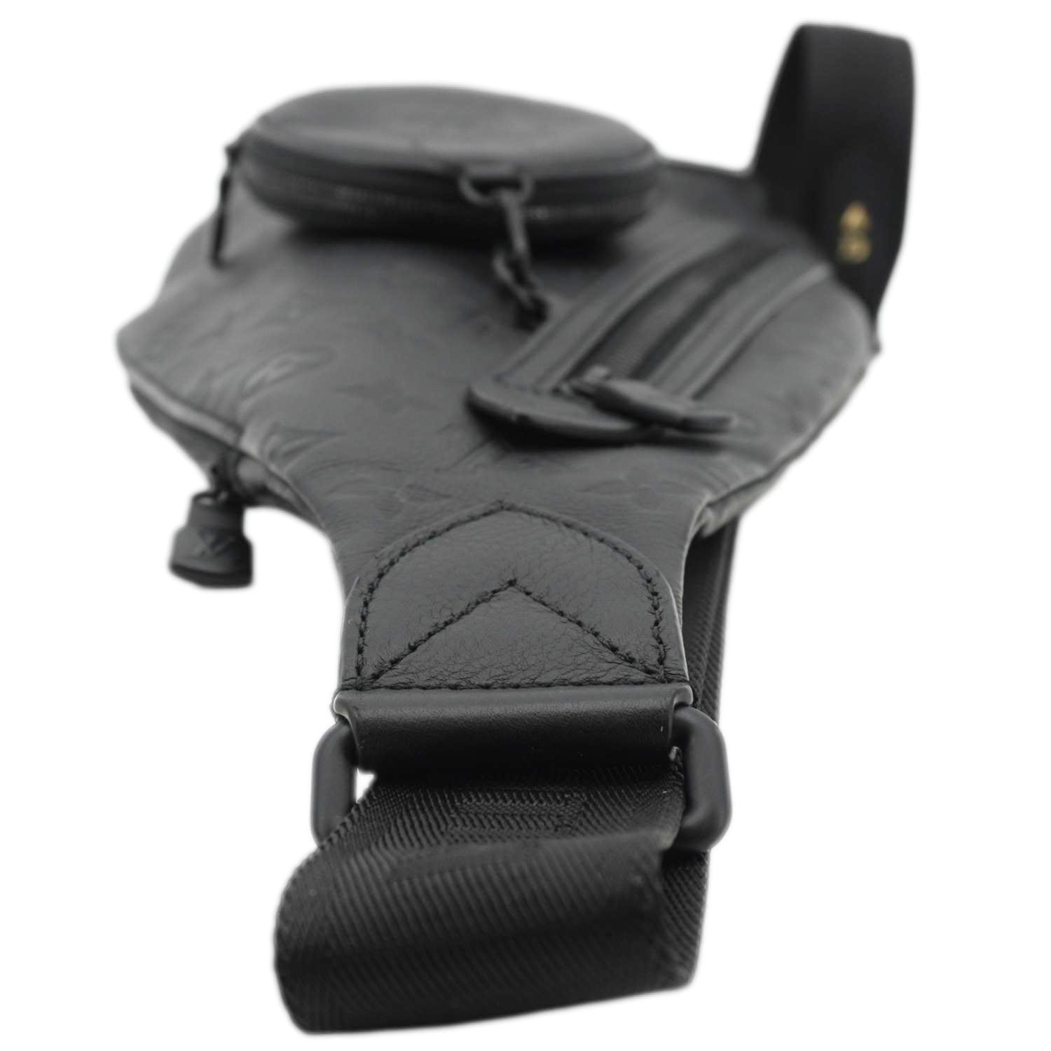 LOUIS VUITTON Duo Slingbag Taigarama Crossbody Bag Black