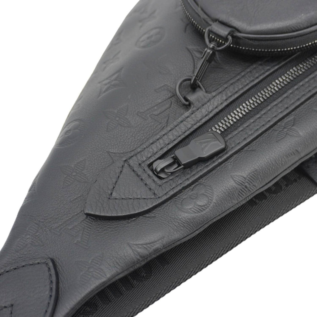 LOUIS VUITTON Duo Slingbag Taigarama Crossbody Bag Black