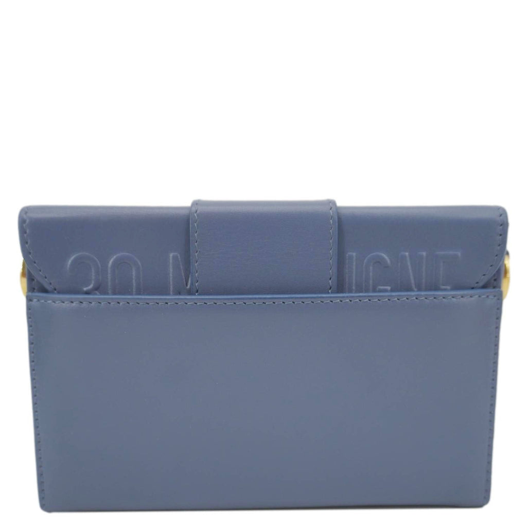 CHRISTIAN DIOR 30 Montaigne Flap Leather Crossbody Bag Blue