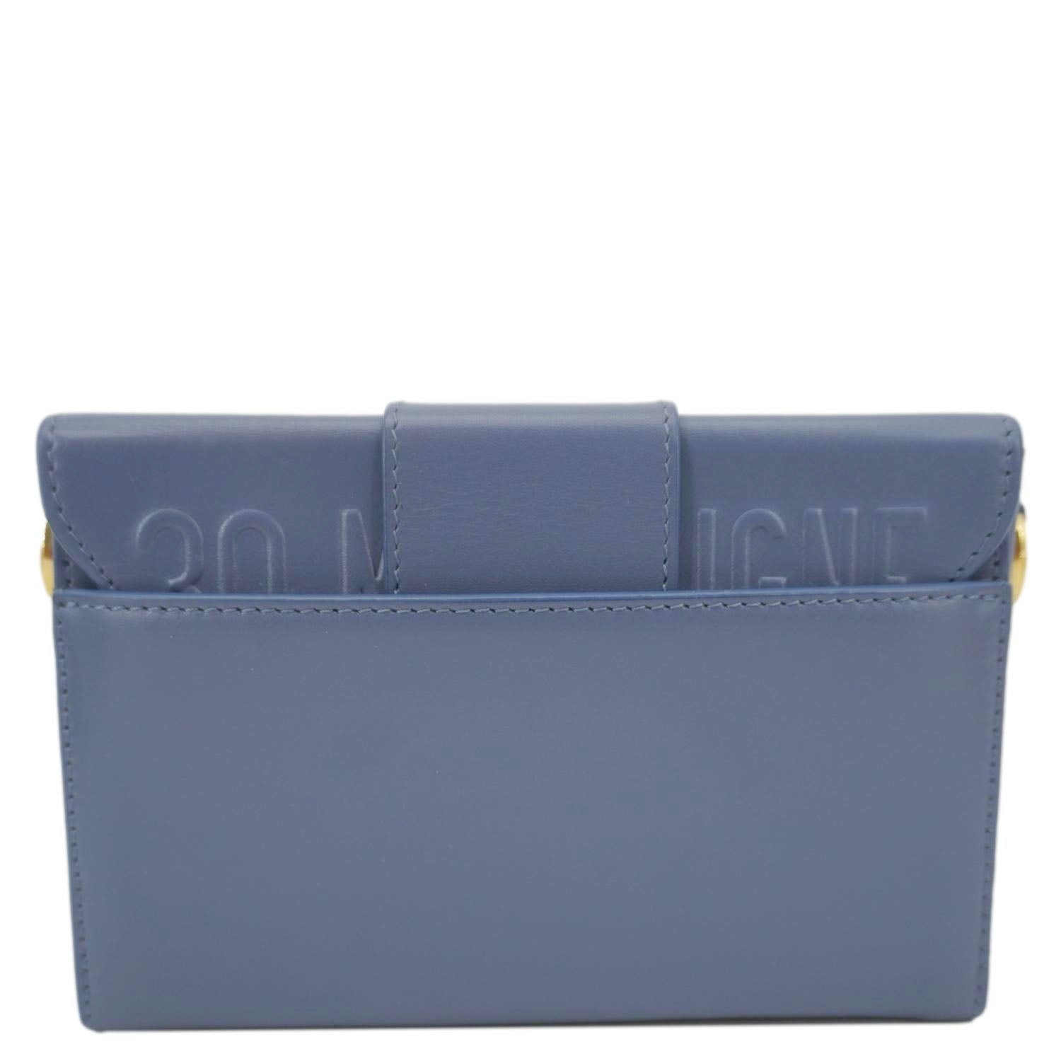 CHRISTIAN DIOR 30 Montaigne Flap Leather Crossbody Bag Blue