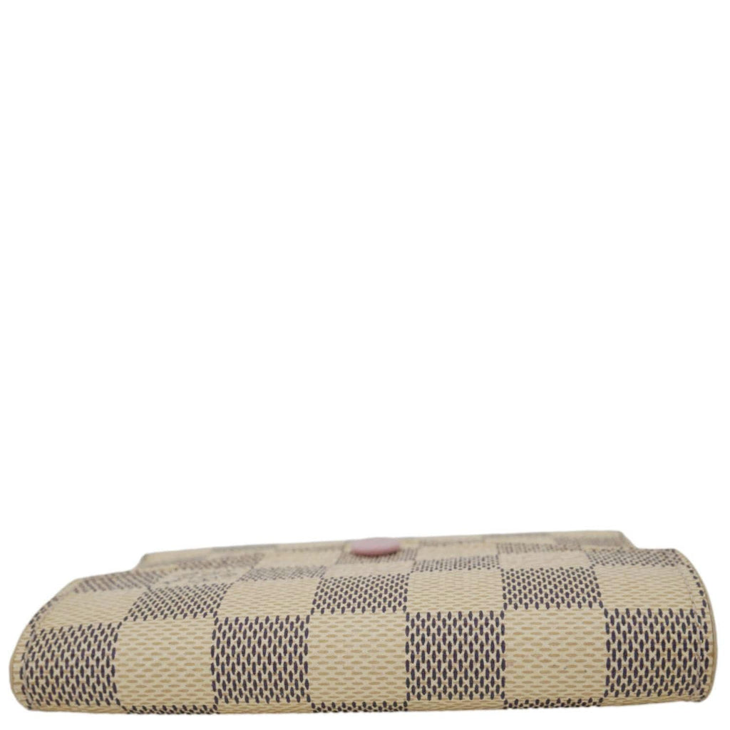 LOUIS VUITTON Victorine Damier Azur Wallet Rose Ballerine