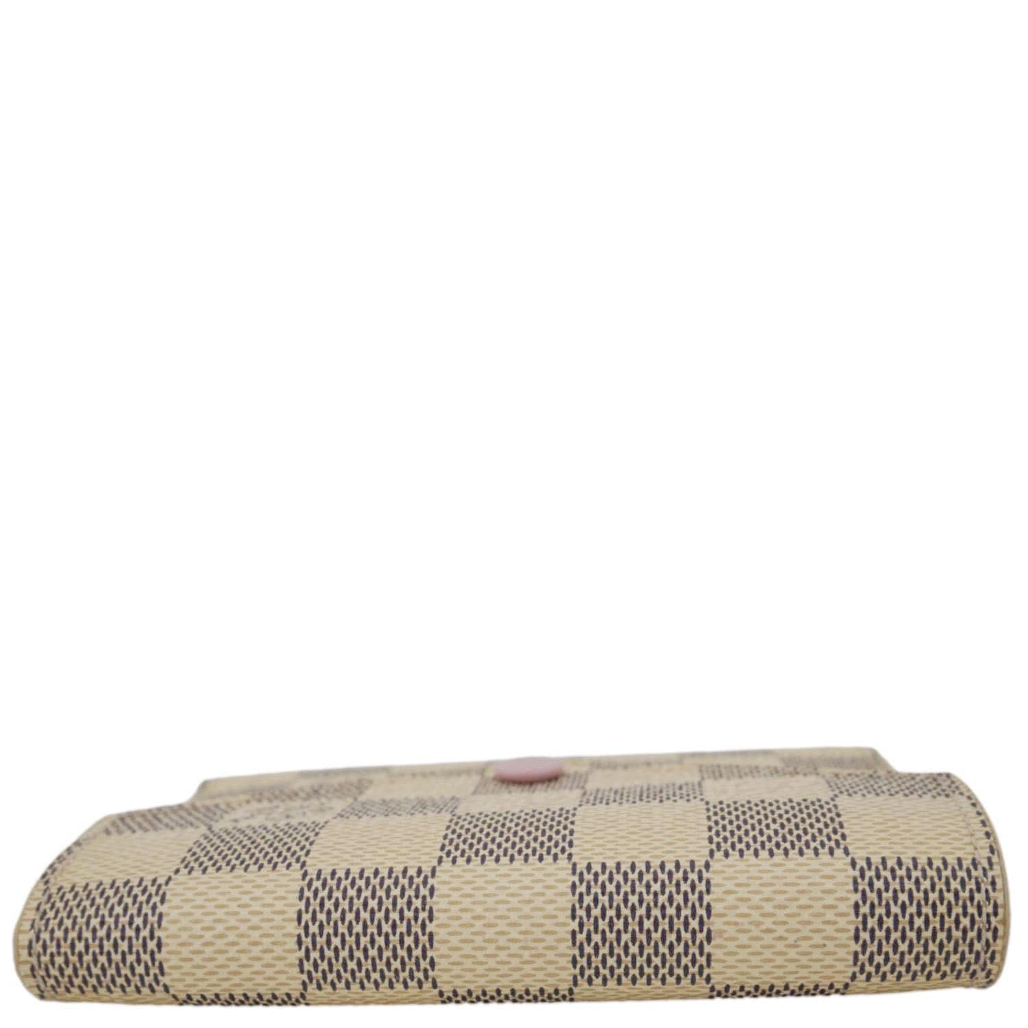 LOUIS VUITTON Victorine Damier Azur Wallet Rose Ballerine