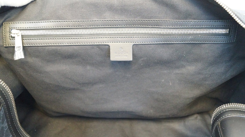 GUCCI Black Soft Gucci Supreme carry-on Duffle Travel Bag 478323