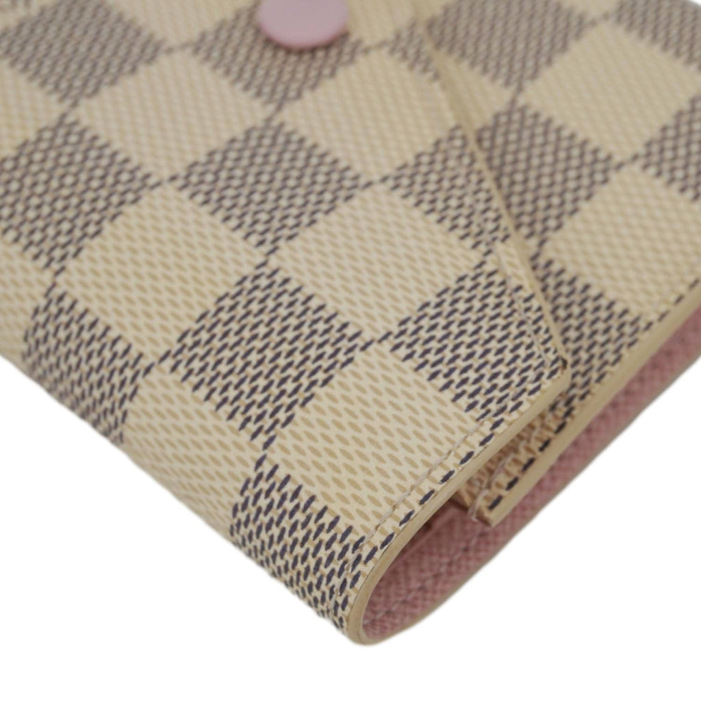 LOUIS VUITTON Victorine Damier Azur Wallet Rose Ballerine