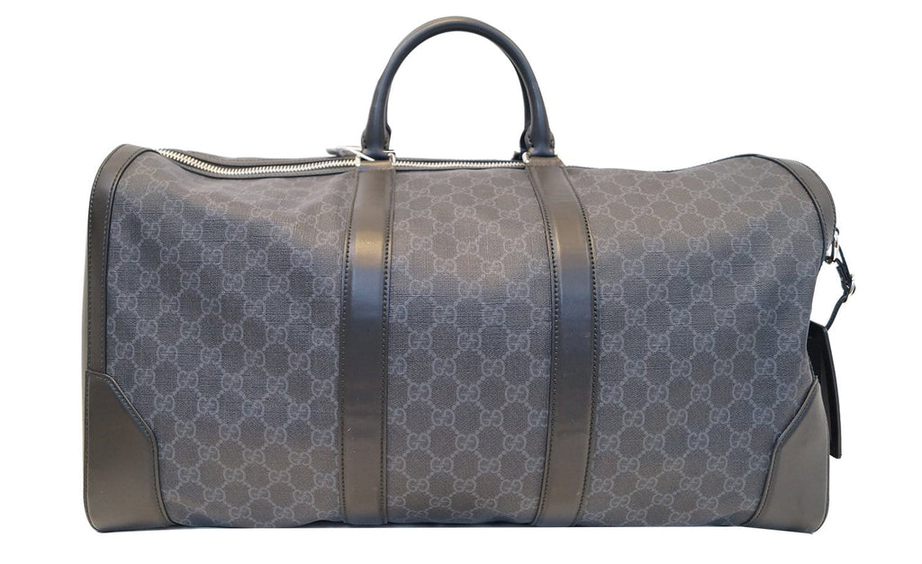 GUCCI Black Soft Gucci Supreme carry-on Duffle Travel Bag 478323
