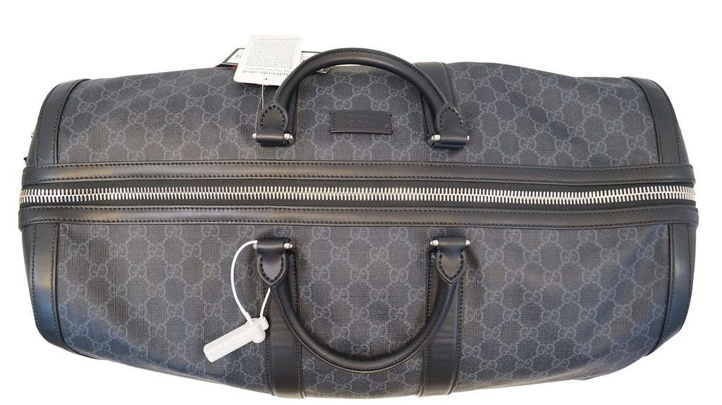 GUCCI Black Soft Gucci Supreme carry-on Duffle Travel Bag 478323