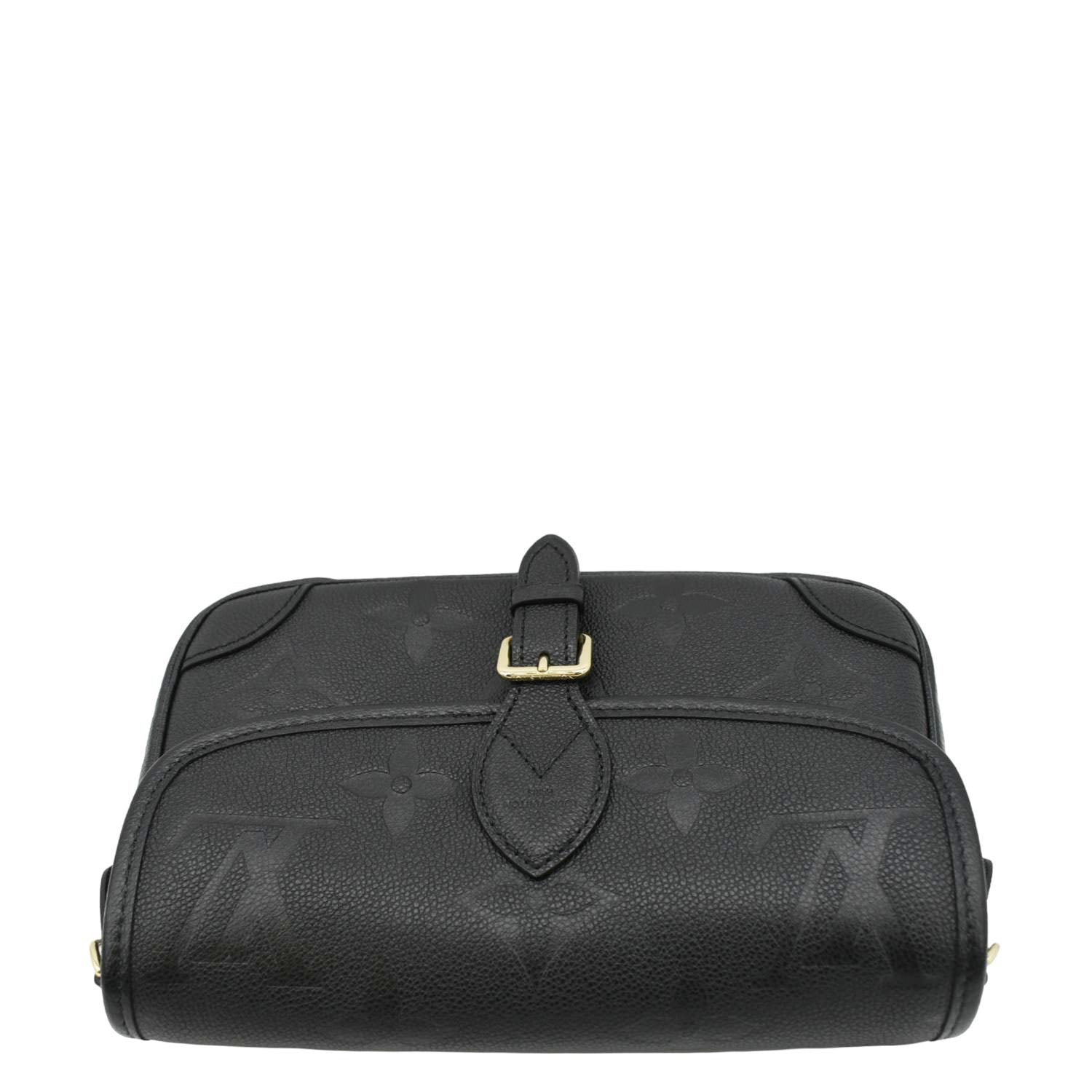 LOUIS VUITTON Diane Monogram Empreinte Leather Crossbody Bag Black