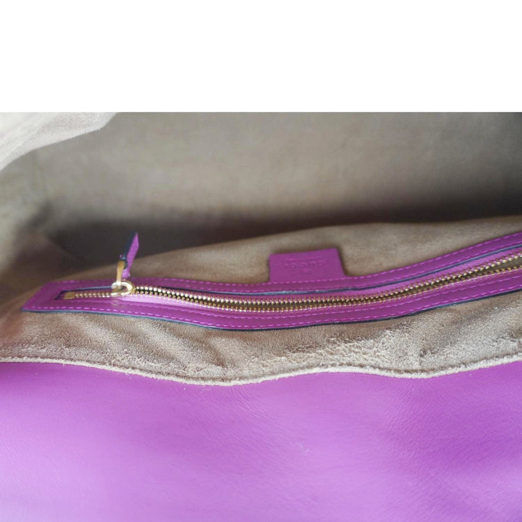 GUCCI Gucci Small Supreme Canvas Top Zip Crossbody Bag Pink 409534