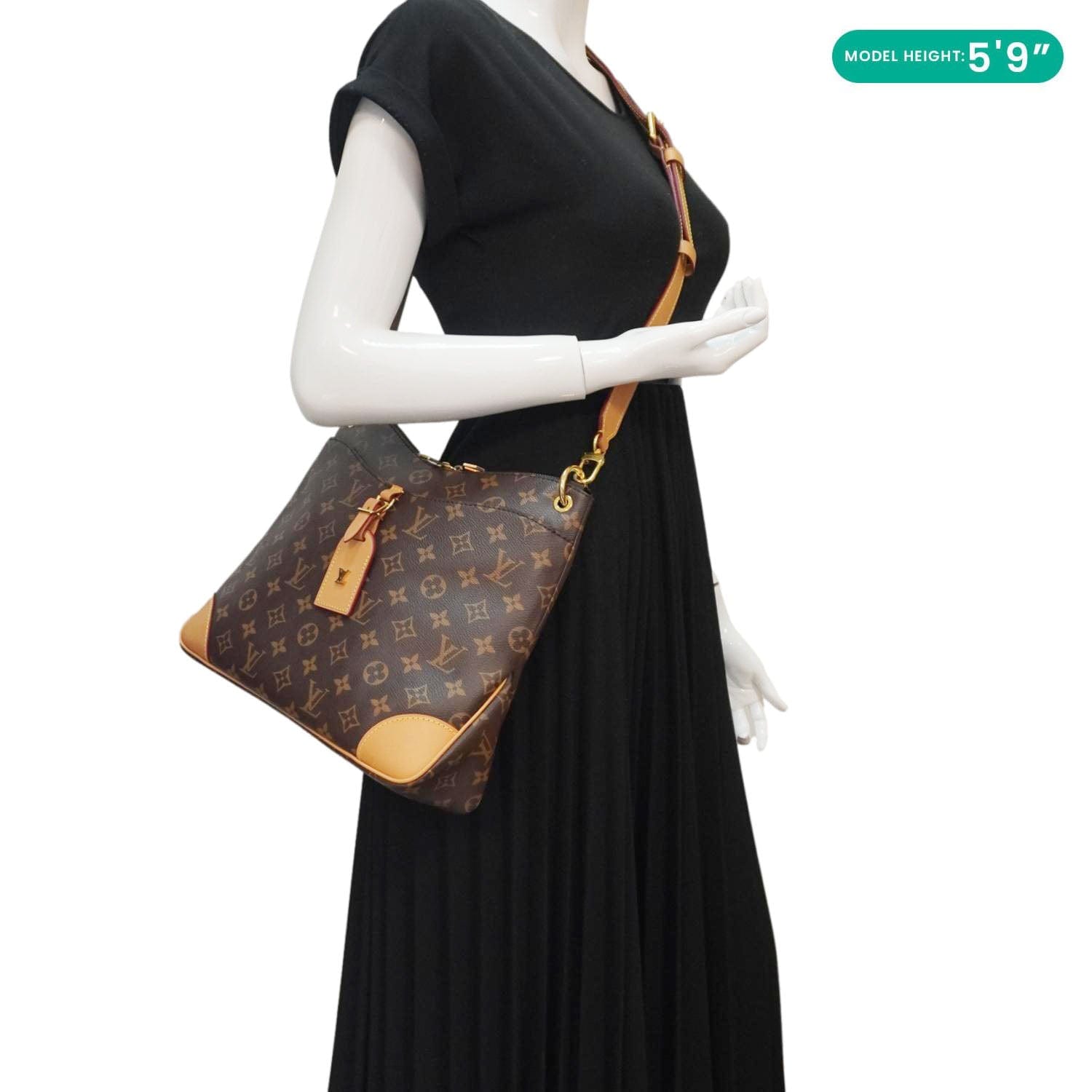 LOUIS VUITTON Odeon NM MM Monogram Canvas Shoulder Bag Brown