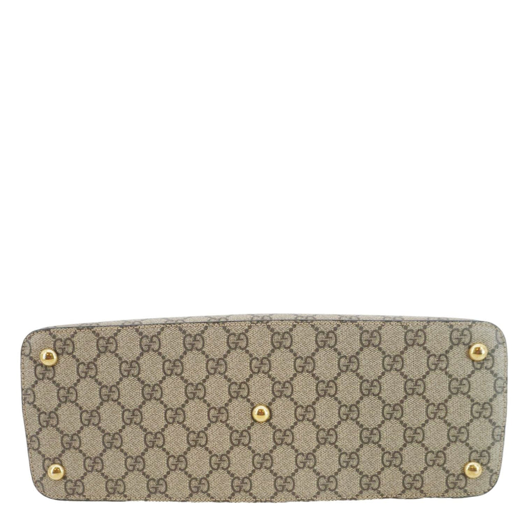 GUCCI Gucci Small Supreme Canvas Top Zip Crossbody Bag Pink 409534