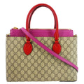 GUCCI Gucci Small Supreme Canvas Top Zip Crossbody Bag Pink 409534