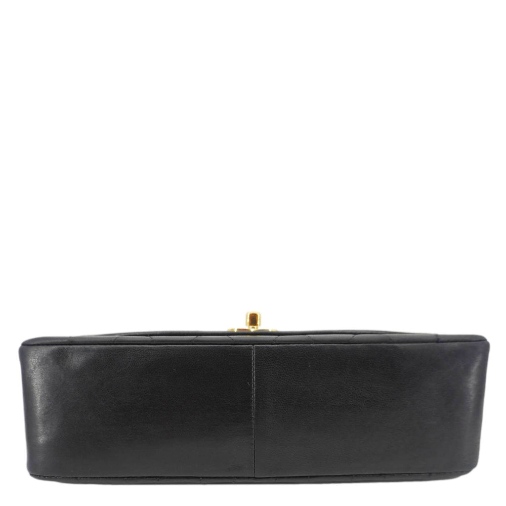 Chanel Diana Flap Quilted Leather Shoulder Bag Black