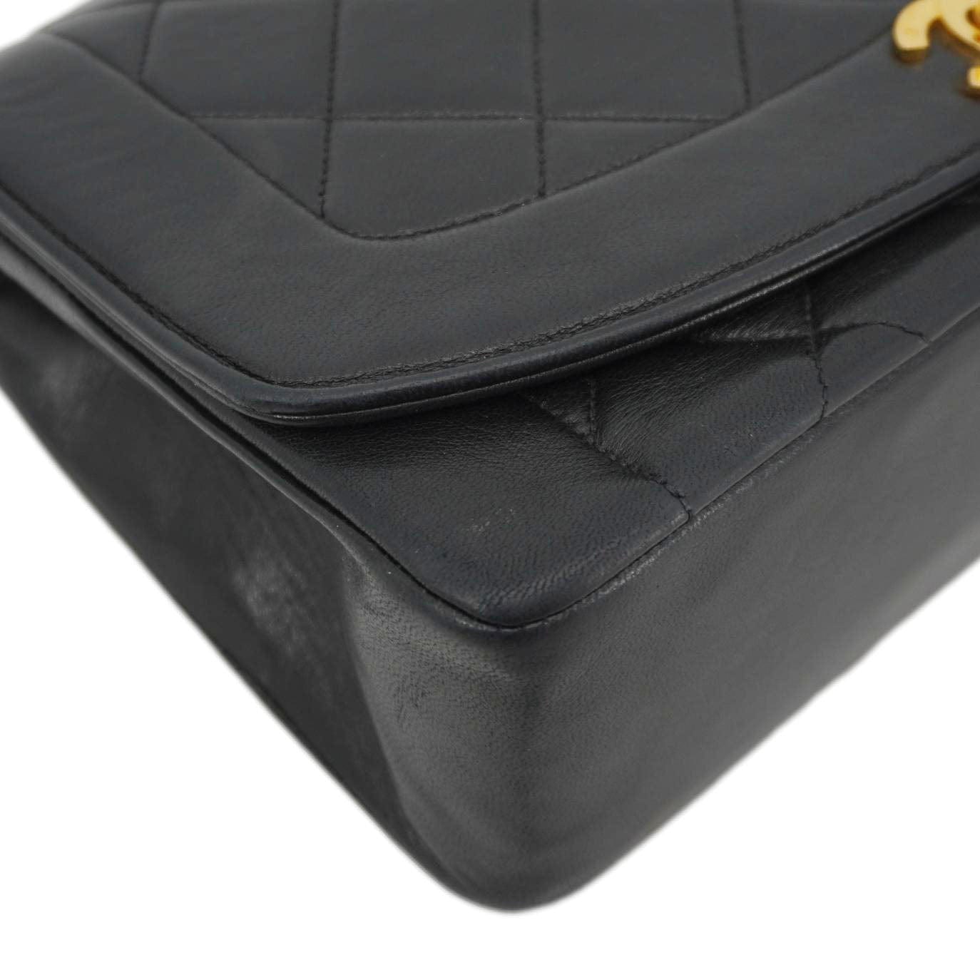 Chanel Diana Flap Quilted Leather Shoulder Bag Black