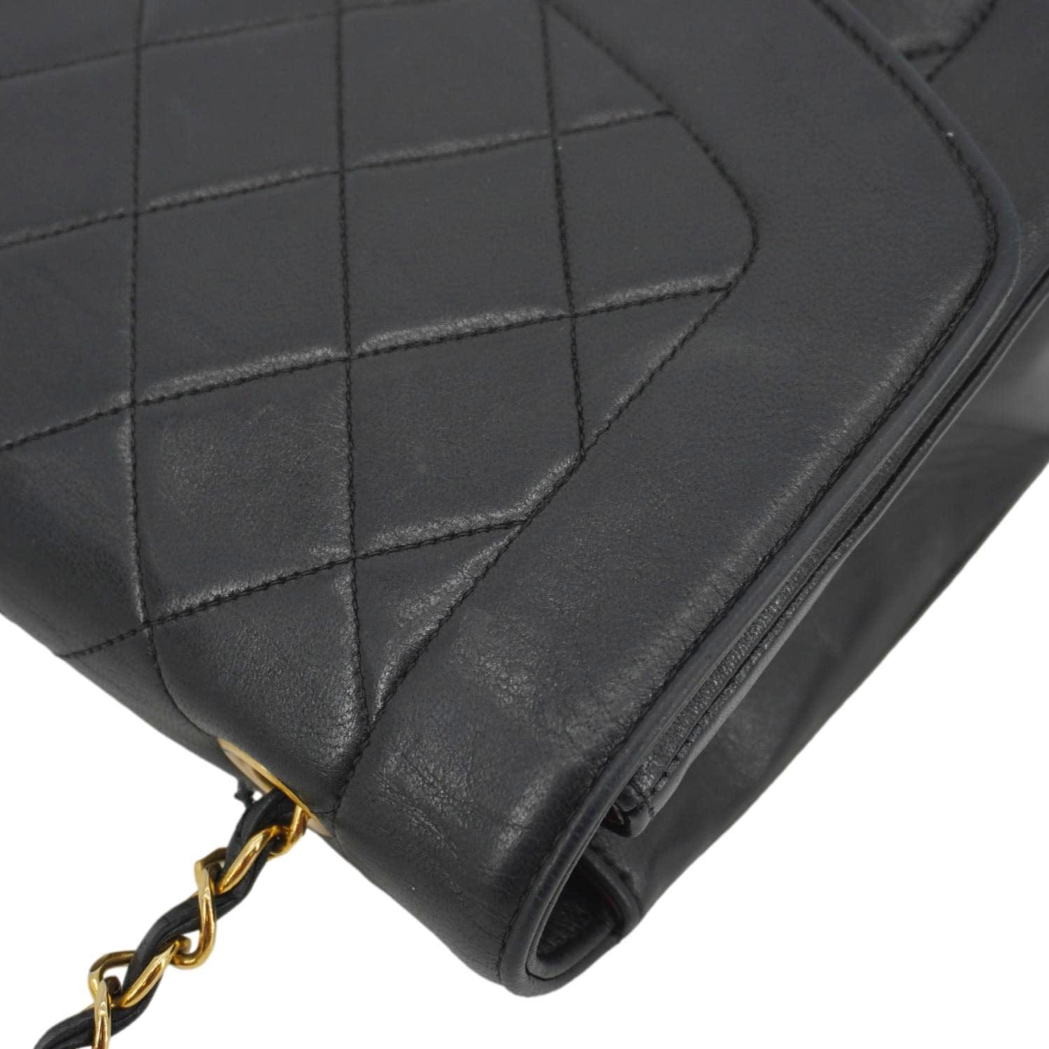 Chanel Diana Flap Quilted Leather Shoulder Bag Black