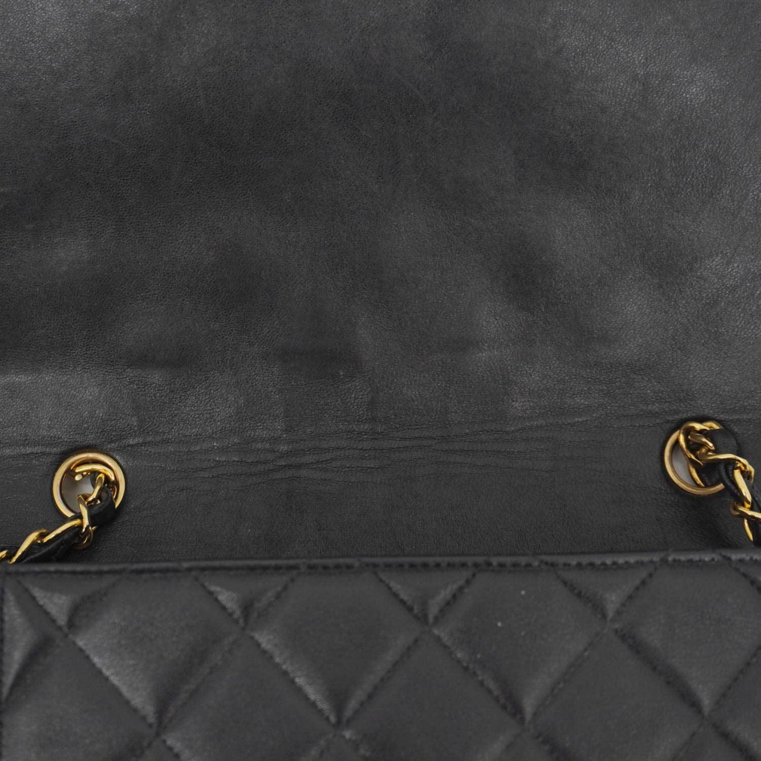 Chanel Diana Flap Quilted Leather Shoulder Bag Black